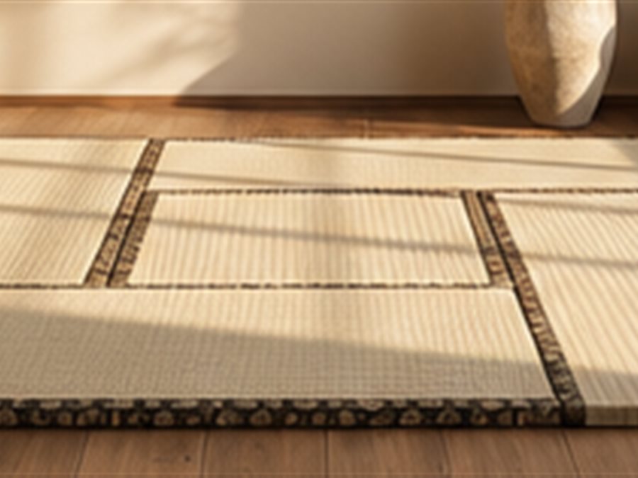 Tatami mat and pillow, Natural Linen