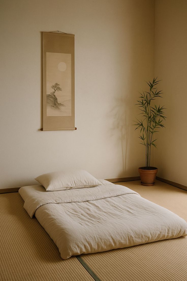Futonrama complete setup — Single, Natural Linen